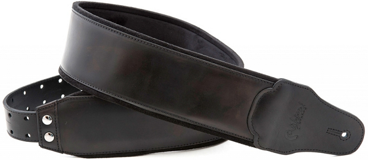 Righton Straps Bassman Smooth Black Cuir - Gitarrengurt - Main picture