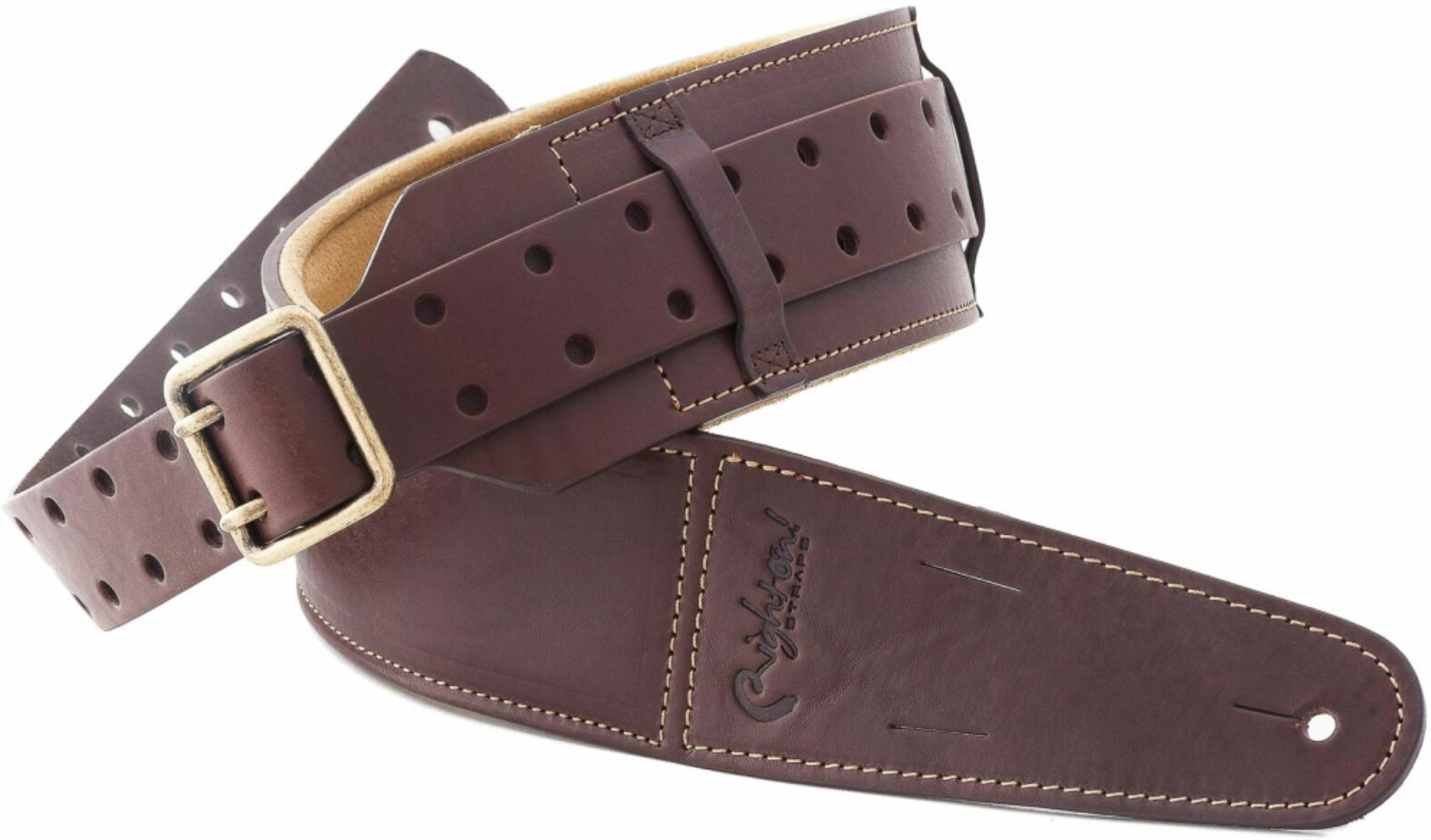 Righton Straps Magic Backbeat Leather Guitar Strap Cuir 2.75inc Brown - Gitarrengurt - Main picture