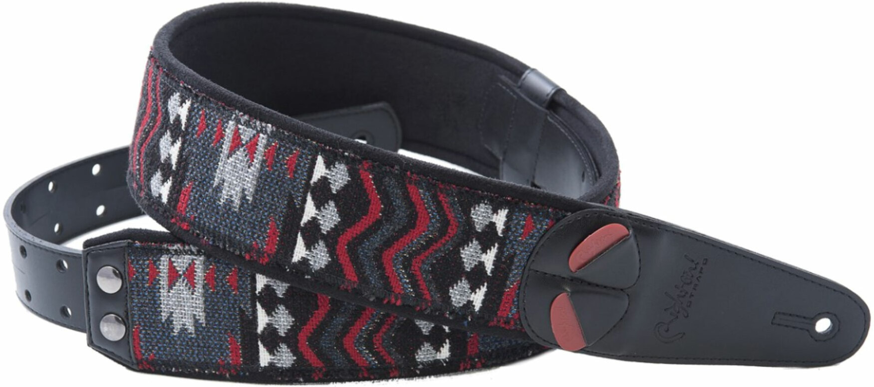 Righton Straps Vegan Mojo Azteca Guitar Strap 2.3inc Black - Gitarrengurt - Main picture