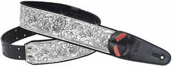 Gitarrengurt Righton straps Vegan Mojo Revolver Guitar Strap - Silver