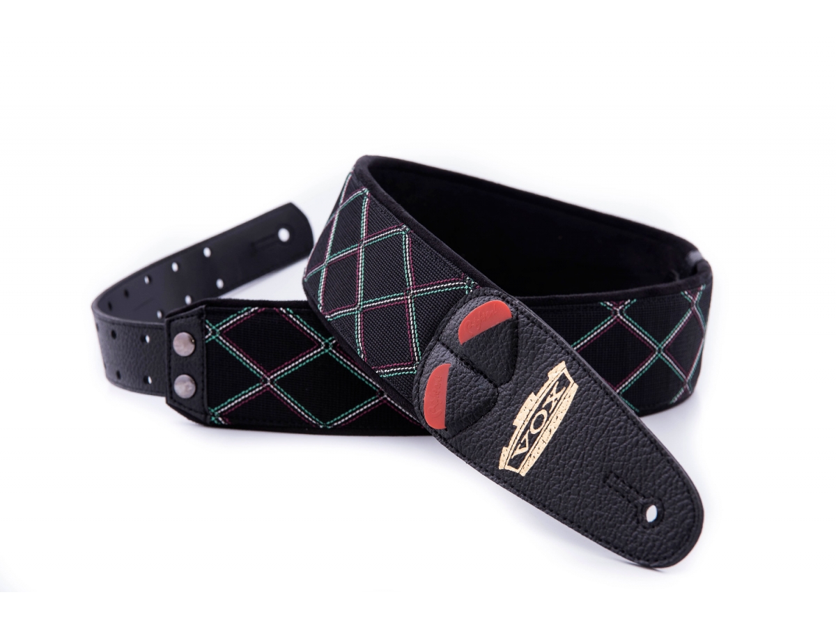 Righton Straps Vegan Mojo Vox Guitar Strap 2.3inc Black - Gitarrengurt - Variation 1