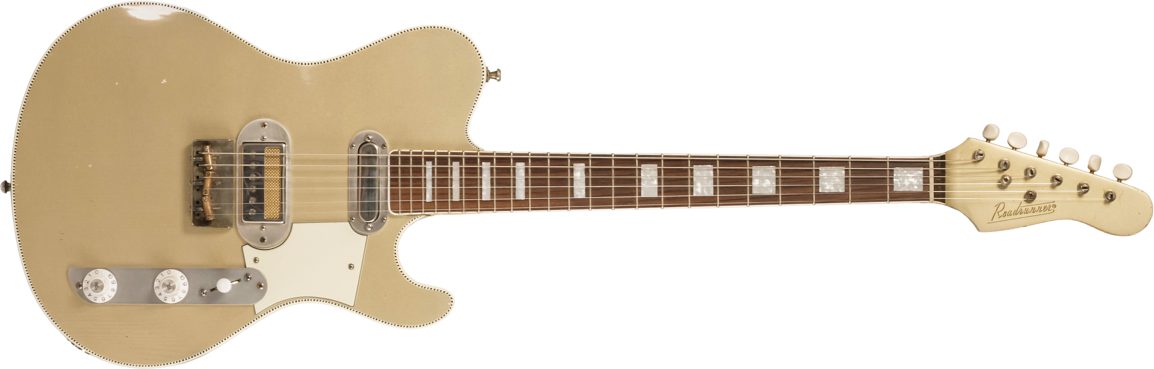 Roadrunner Federal Mod T Hs Ht Rw #23114 - Shoreline Gold Soft Distress - Retro-Rock-E-Gitarre - Main picture