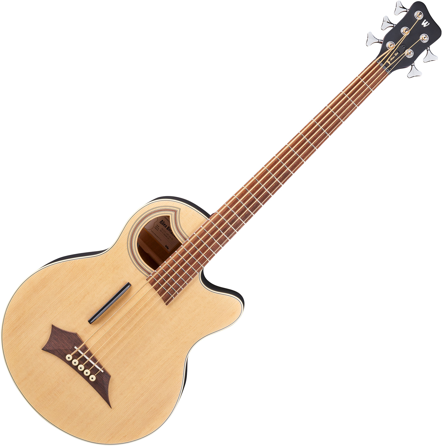 Rockbass Alien Standard 5c Rockbass Cw Epicea Agathis We - Natural Transparent Satin - Akustische Bass - Variation 1
