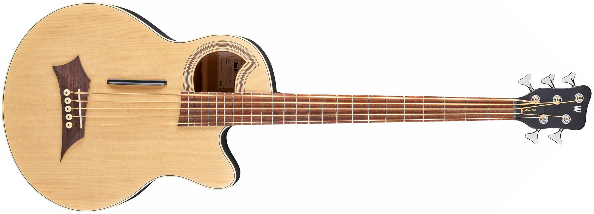 Rockbass Alien Standard 5c Rockbass Cw Epicea Agathis We - Natural Transparent Satin - Akustische Bass - Main picture