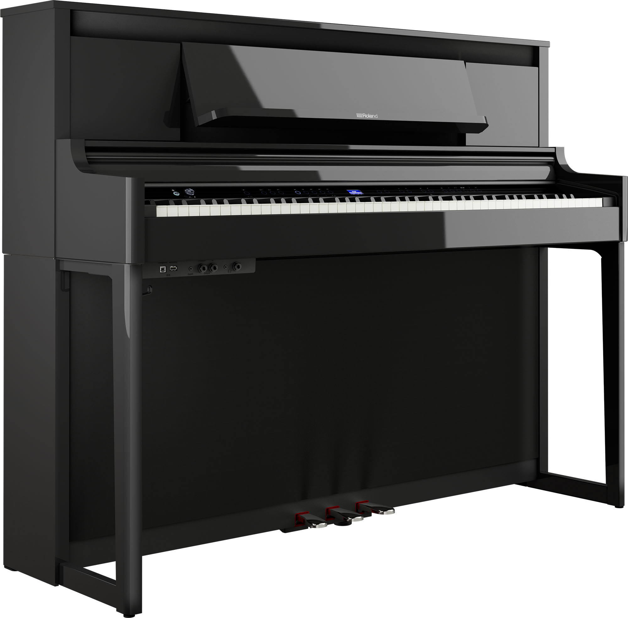 Roland Lx-6 Pe - Polished Ebony - Digitalpiano mit Stand - Main picture