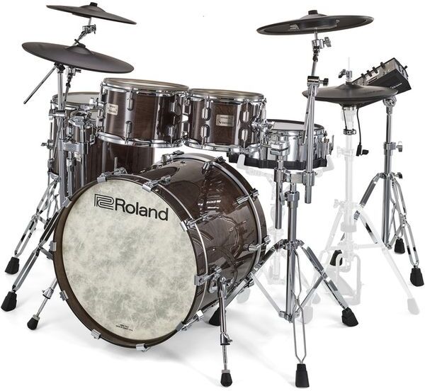 Roland Vad716 Batterie V-drums Acoustic Design Gloss Ebony - Komplett E-Drum Set - Main picture