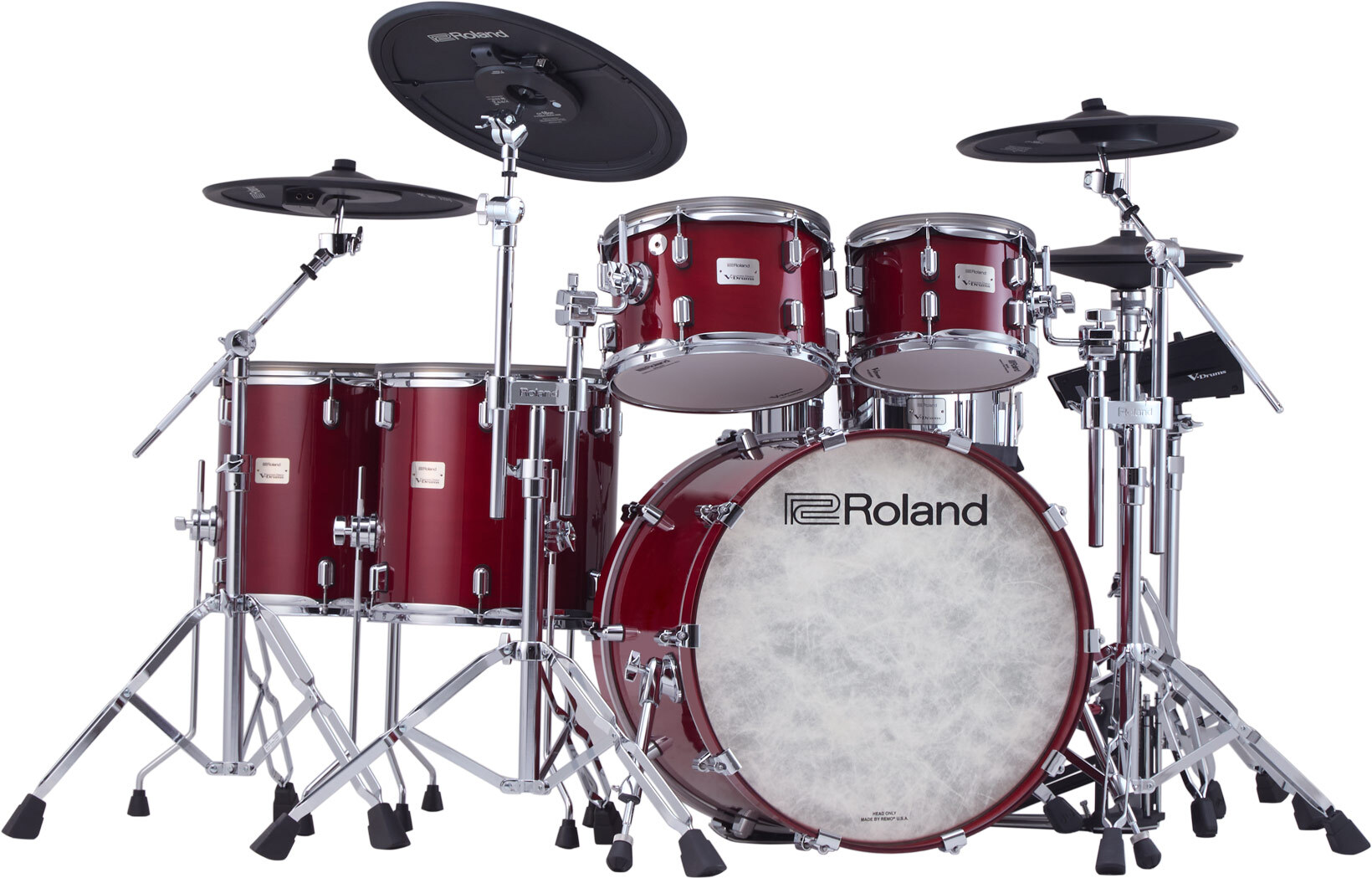 Roland Vad716 V-drums Kit - Gloss Cherry - Komplett E-Drum Set - Main picture