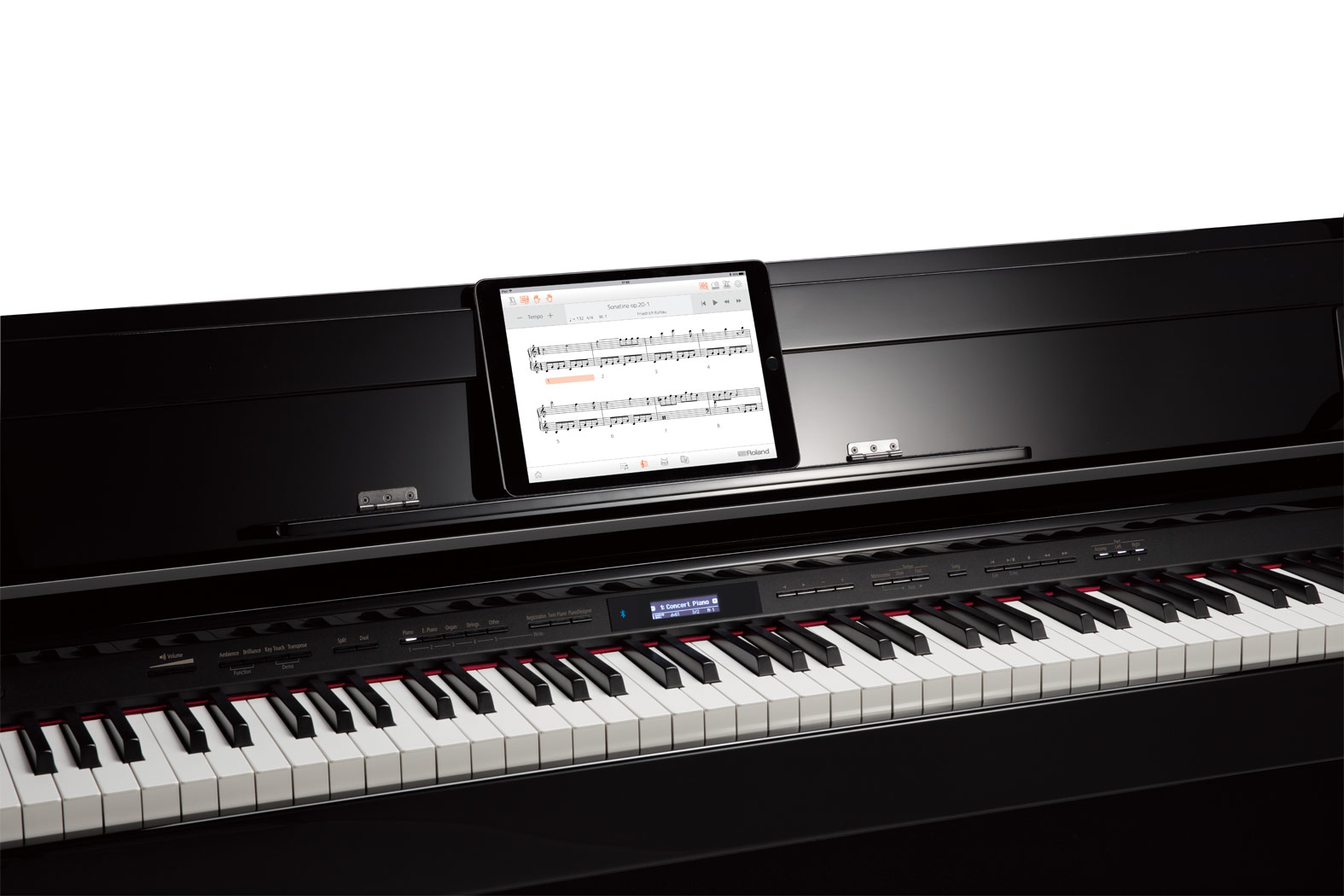 Roland Dp603 - Polished White - Digitalpiano mit Stand - Variation 4