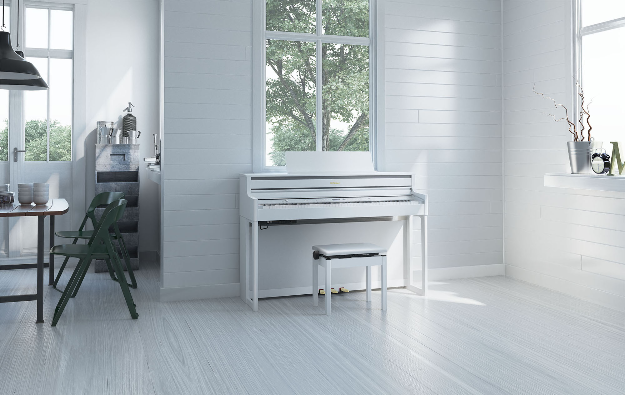 Roland Hp 702 Wh White - Digitalpiano mit Stand - Variation 1
