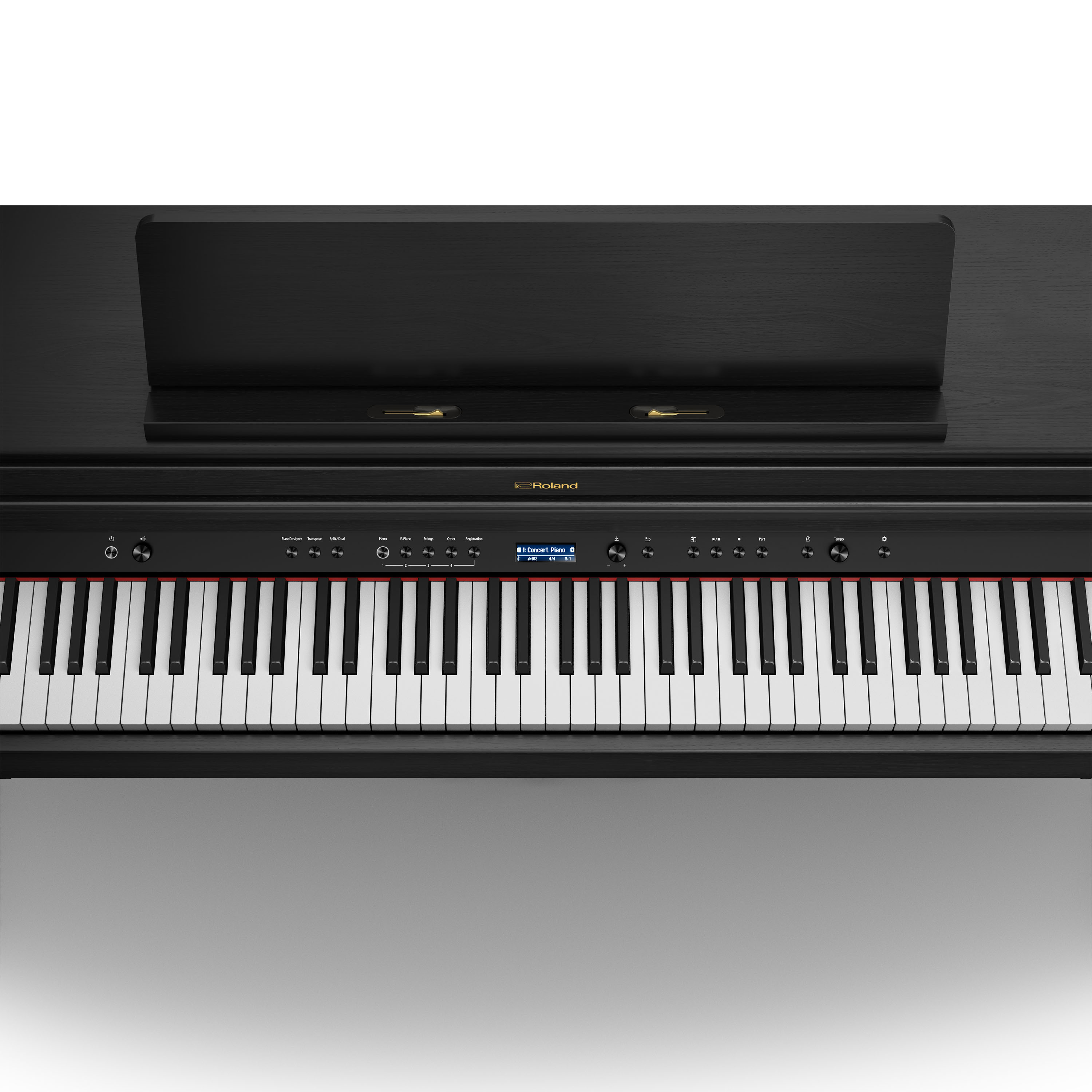 Roland Hp704 Ch - Noir Mat - Digitalpiano mit Stand - Variation 2