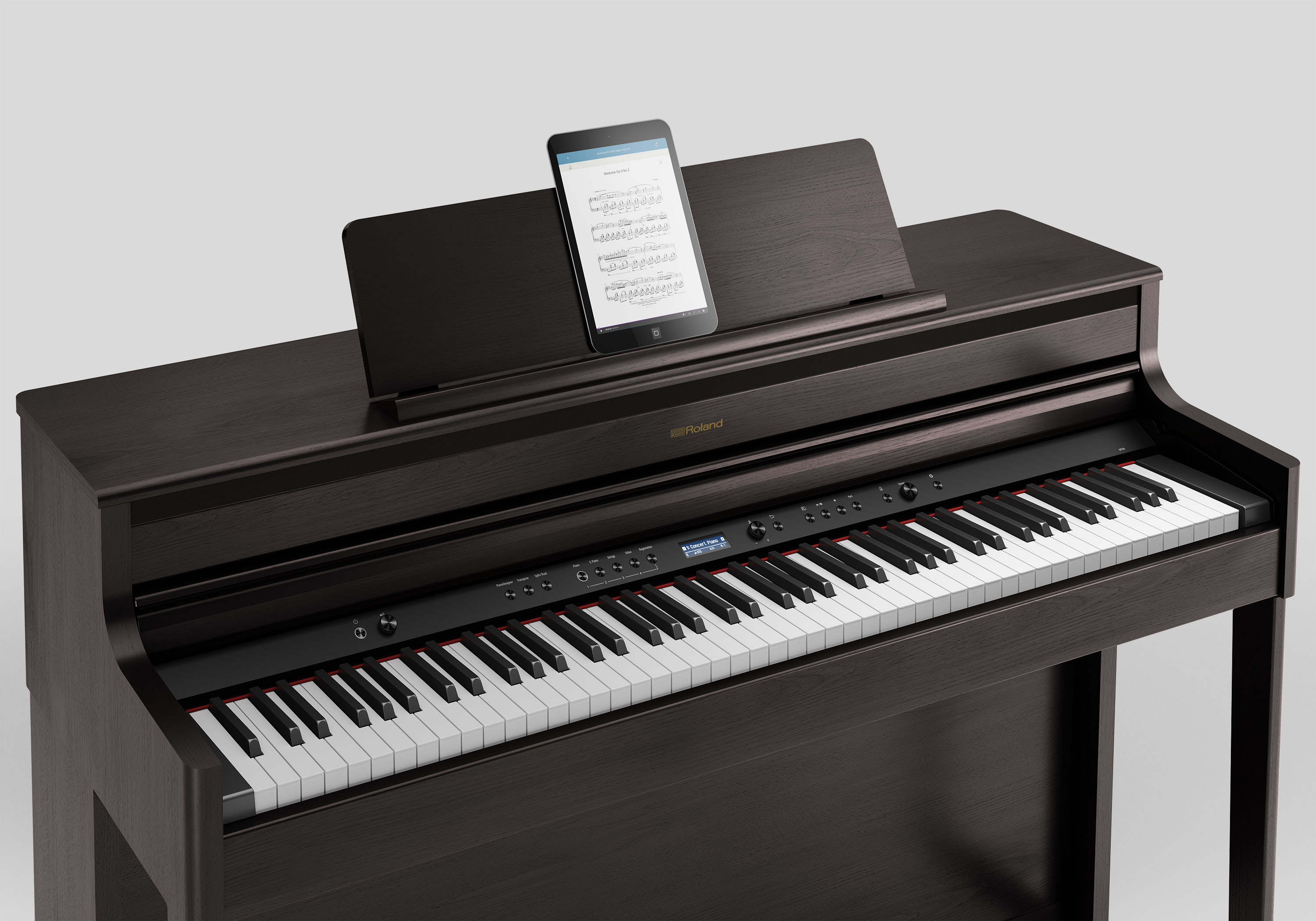 Roland Hp704 Dr Rosewood - Digitalpiano mit Stand - Variation 4