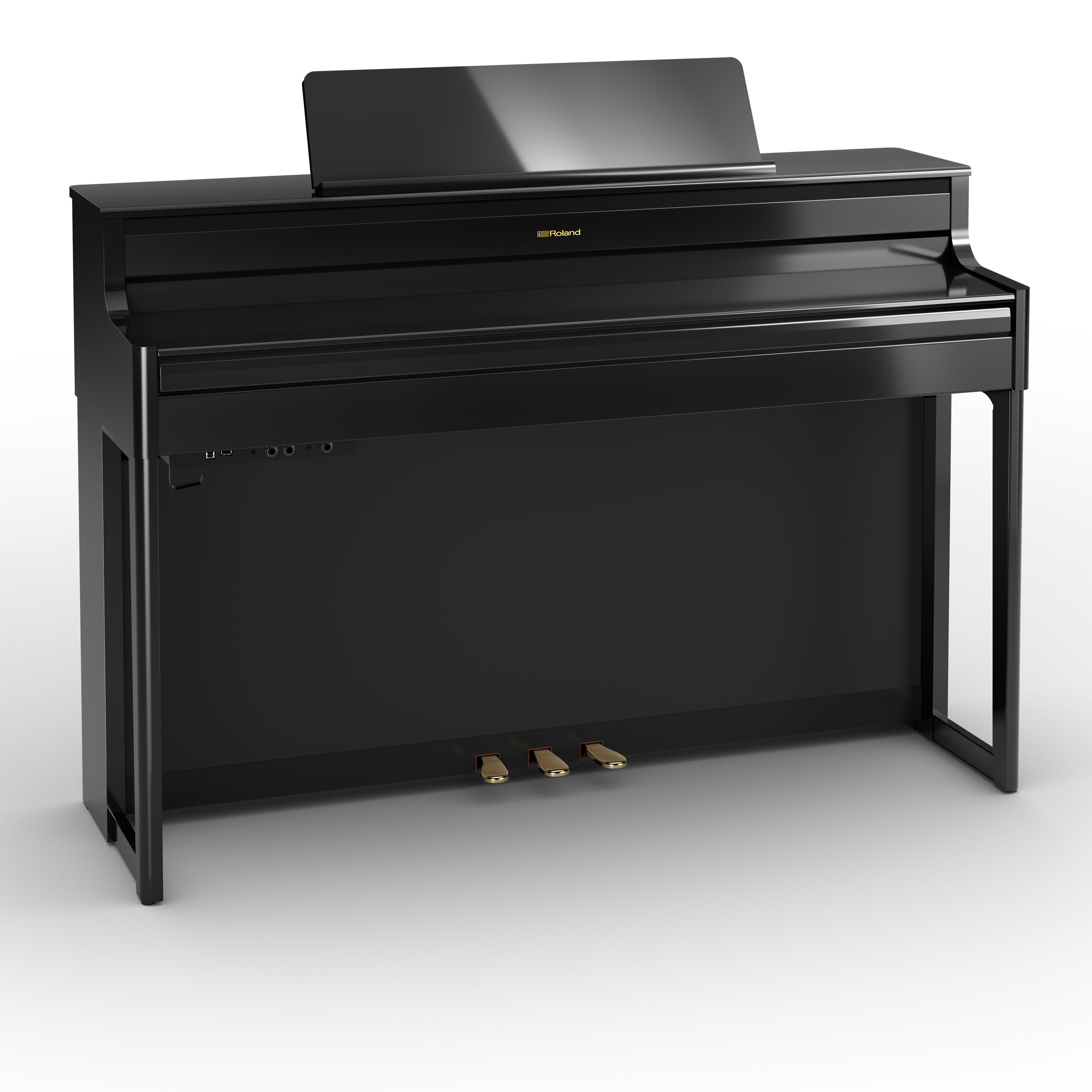 Roland Hp704 Pe - Noir Laqu? - Digitalpiano mit Stand - Variation 1