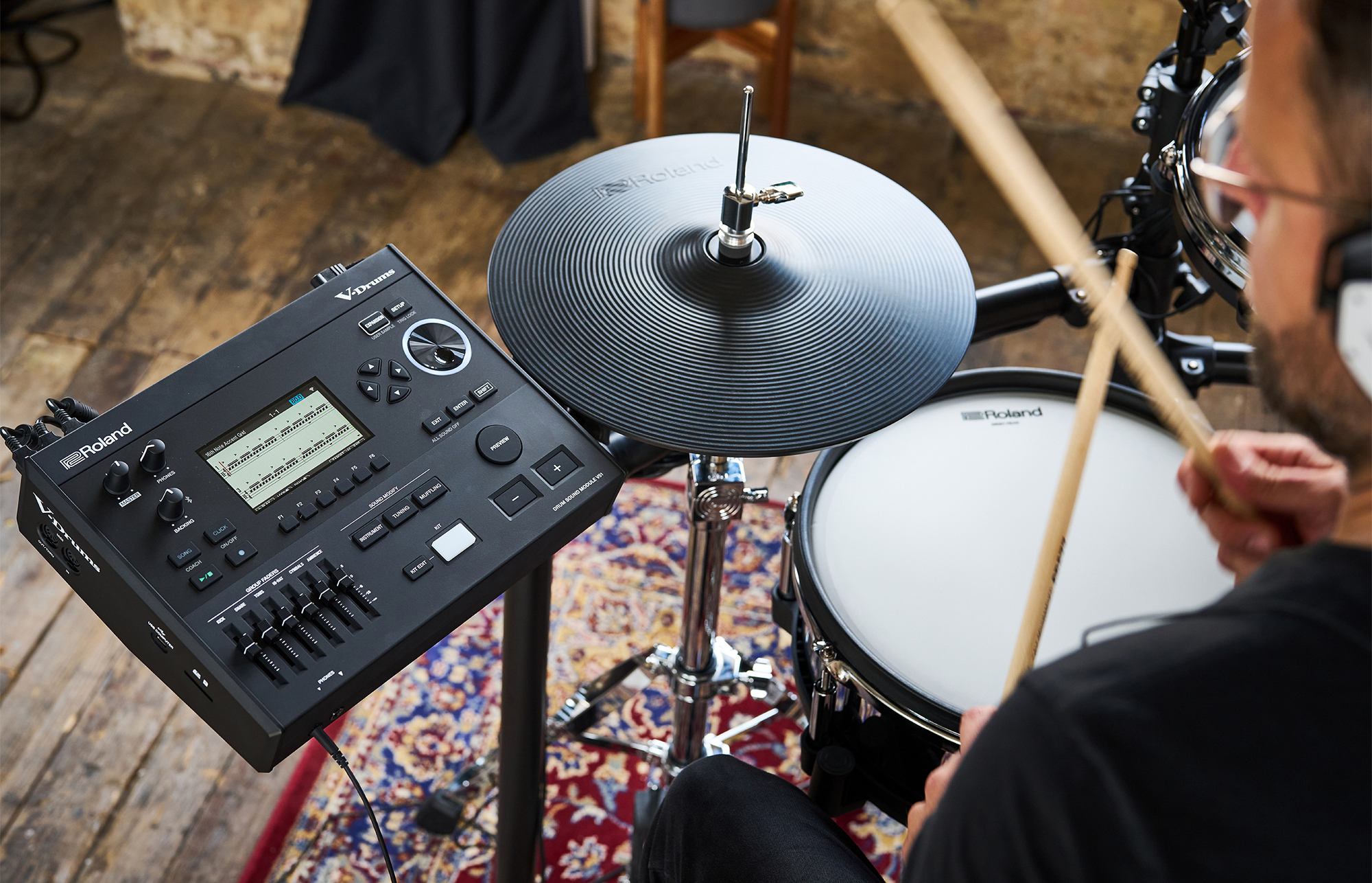 Roland Td-516 V-drums Kit - Komplett E-Drum Set - Variation 7