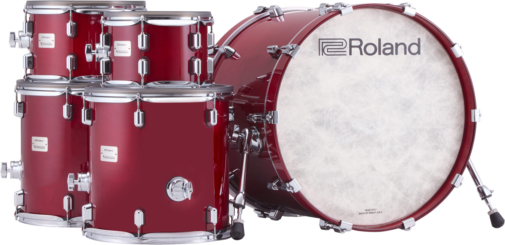 Roland Vad716 V-drums Kit - Gloss Cherry - Komplett E-Drum Set - Variation 1
