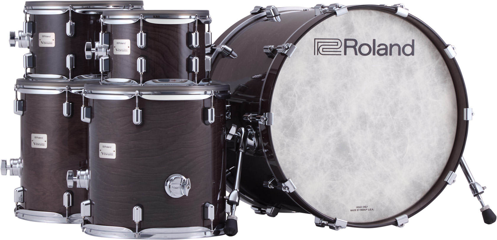 Roland Vad716 V-drums Kit - Gloss Ebony - Komplett E-Drum Set - Variation 1