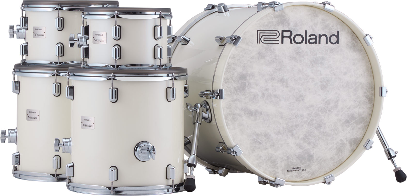 Roland Vad716 V-drums Kit - Pearl White - Komplett E-Drum Set - Variation 1