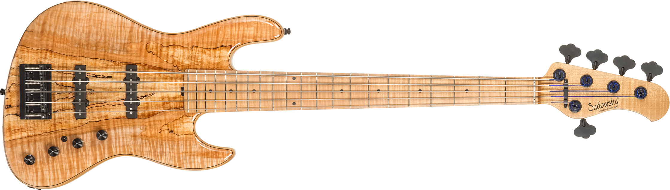 Sadowsky Custom Shop Standard J/j Bass 21f 5c Spalted Maple 5c Active Mn #scsc000188-23 - Natural - Solidbody E-bass - Main picture