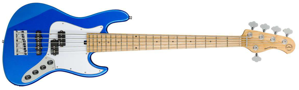 Sadowsky Hybrid P/j Bass 21 Fret 5c Metroexpress Mn - Ocean Blue Metallic - Solidbody E-bass - Main picture