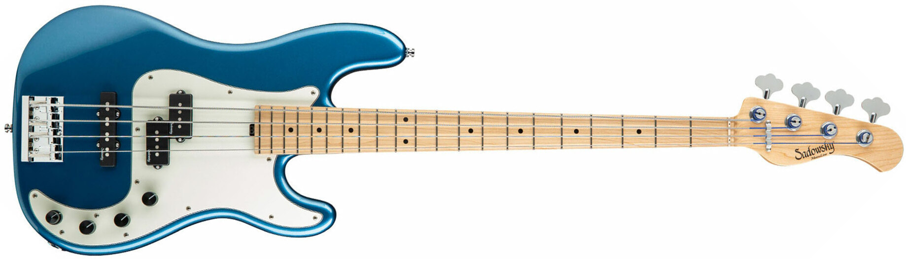 Sadowsky Hybrid P/j Bass 21 Fret Ash 4c Metroline All Active Mn - Dark Lake Placid Blue Metallic - Solidbody E-bass - Main picture
