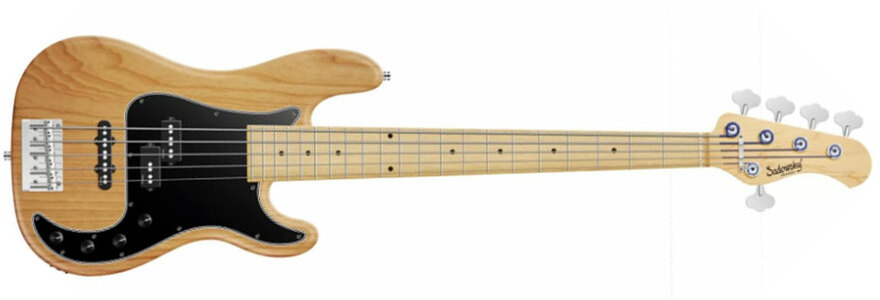 Sadowsky Hybrid P/j Bass Ash 21 Fret 5c Metroline All Mn - Natural Satin - Solidbody E-bass - Main picture