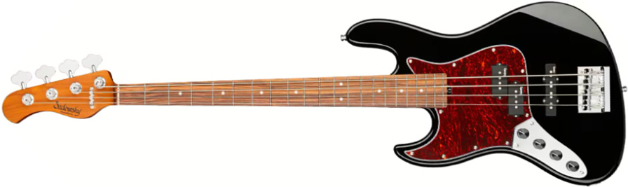Sadowsky Hybrid Pj Bass 21-fret 4c Lh Metroexpress Gaucher Active Mor - Solid Black - Solidbody E-bass - Main picture