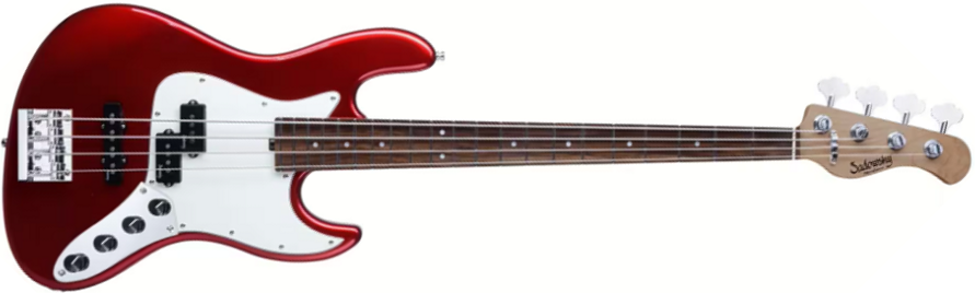 Sadowsky Hybrid Pj Bass 21 Fret 4c Metroexpress V2 Pf - Candy Apple Red - Solidbody E-bass - Main picture