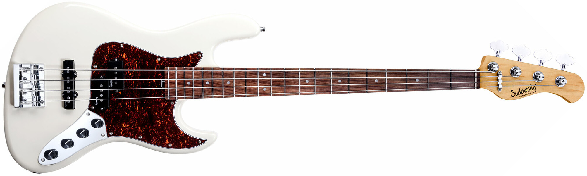 Sadowsky Hybrid Pj Bass 21 Fret 4c Metroexpress V2 Rw - Olympic White - Solidbody E-bass - Main picture