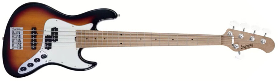 Sadowsky Hybrid Pj Bass 21 Fret 5c Metroexpress V2 Mn - Tobacco Sunburst Transparent - Solidbody E-bass - Main picture