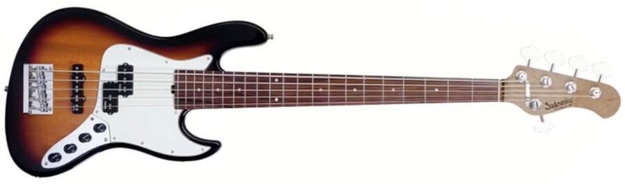 Sadowsky Hybrid Pj Bass 21 Fret 5c Metroexpress V2 Pf - Tobacco Sunburst Transparent - Solidbody E-bass - Main picture
