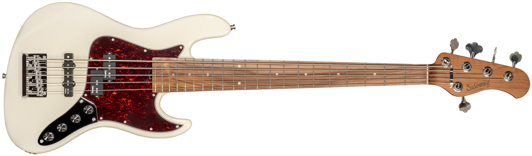 Sadowsky Hybrid Pj Bass 21 Fret 5c Metroexpress V2 Pf - Olympic White - Solidbody E-bass - Main picture