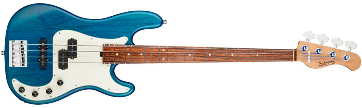 Sadowsky Hybrid Pj Bass 21 Fret Alder 4c Metroline All Active Mor - Ocean Blue Transparent Satin - Solidbody E-bass - Main picture