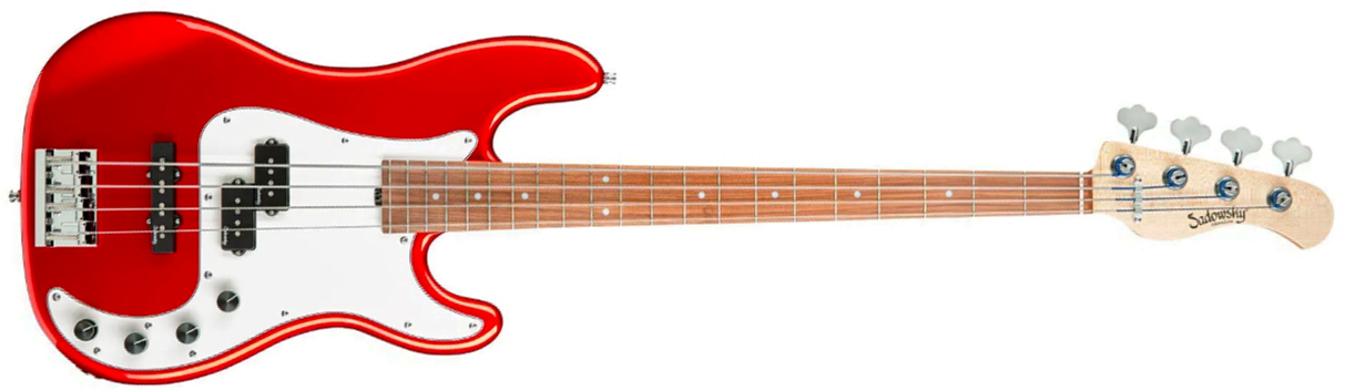 Sadowsky Hybrid Pj Bass 21 Fret Alder 4c Metroline All Active Mor - Solid Candy Apple Red Metallic - Solidbody E-bass - Main picture