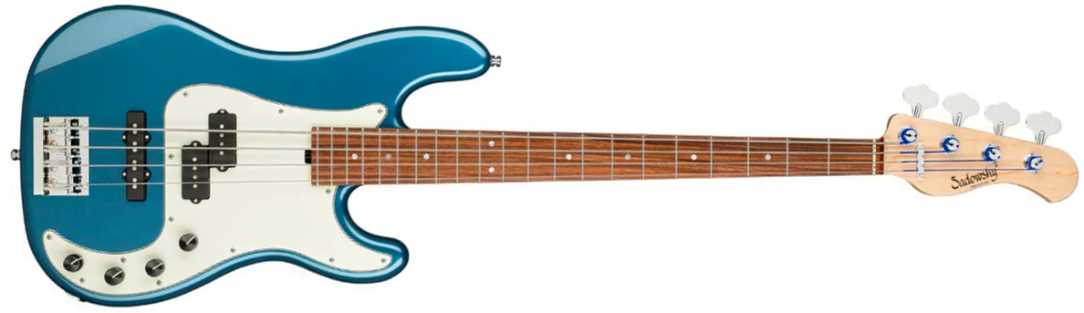 Sadowsky Hybrid Pj Bass 21 Fret Alder 4c Metroline All Active Mor - Dark Lake Placid Blue Metallic - Solidbody E-bass - Main picture
