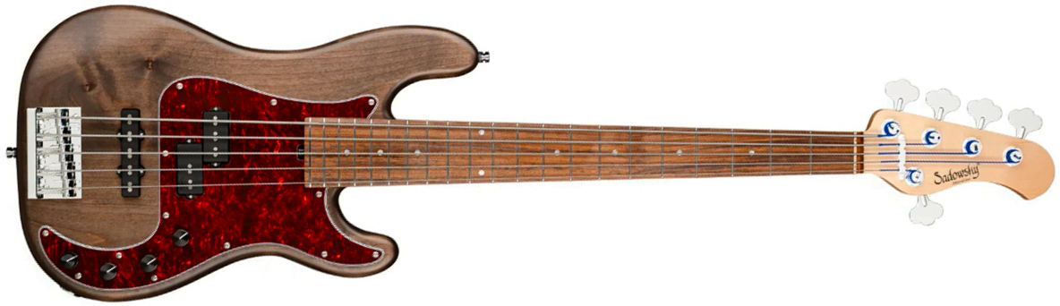 Sadowsky Hybrid Pj Bass 21 Fret Alder 5c Metroline All Active Mor - Nirvana Black Transparent Satin - Solidbody E-bass - Main picture
