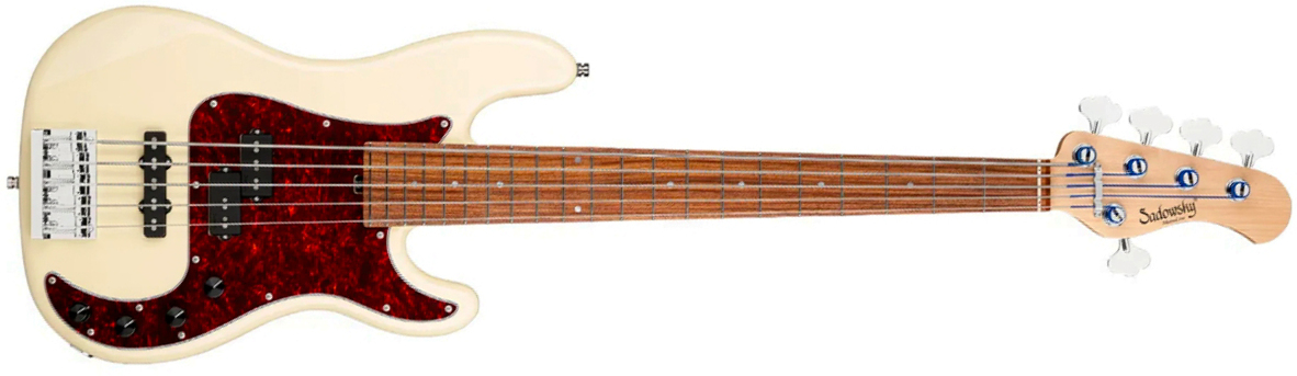 Sadowsky Hybrid Pj Bass 21 Fret Alder 5c Metroline All Active Mor - Solid Olympic White - Solidbody E-bass - Main picture