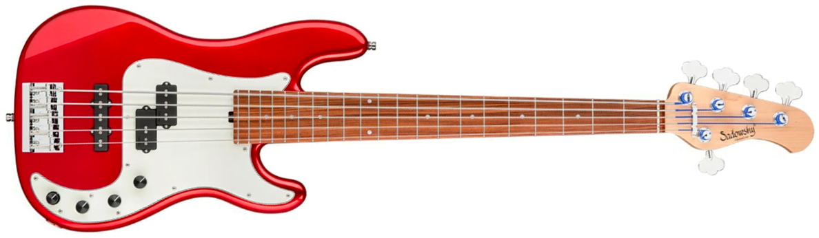 Sadowsky Hybrid Pj Bass 21 Fret Alder 5c Metroline All Active Mor - Candy Apple Red Metallic - Solidbody E-bass - Main picture