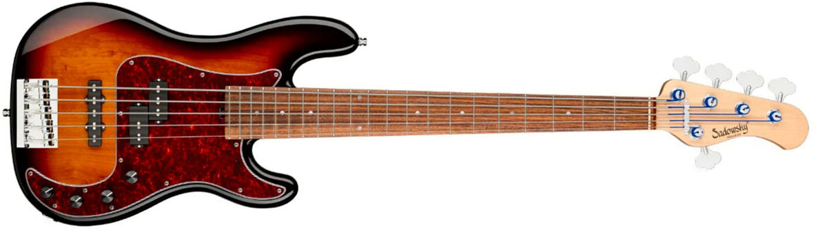 Sadowsky Hybrid Pj Bass 21 Fret Alder 5c Metroline All Active Mor - '59 Burst Transparent - Solidbody E-bass - Main picture