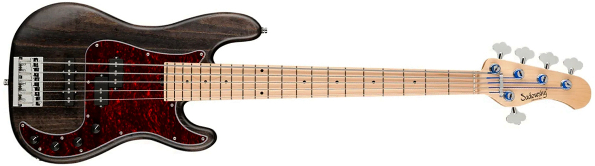 Sadowsky Hybrid Pj Bass 21 Fret Ash 5c Metroline All Active Mn - Nirvana Black Transparent Satin - Solidbody E-bass - Main picture