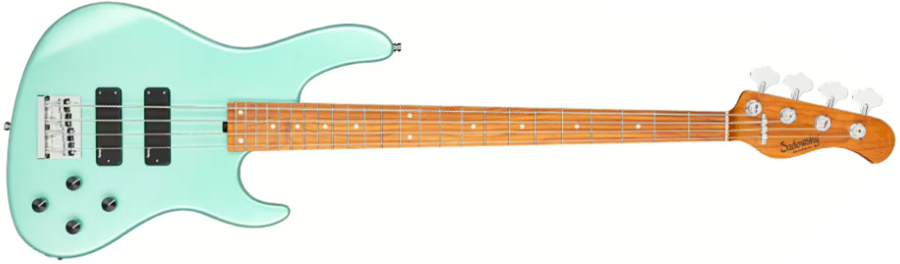 Sadowsky Modern Bass 24-fret 4c Metroexpress Active Mn - Solid Sage Green Metallic - Solidbody E-bass - Main picture