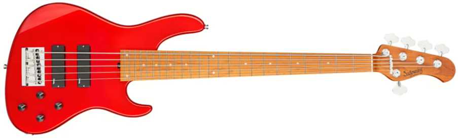 Sadowsky Modern Bass 24-fret 5c Metroexpress Active Mn - Candy Apple Red Metallic - Solidbody E-bass - Main picture