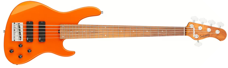 Sadowsky Modern Bass 24-fret 5c Metroexpress Active Mor - Solid Candy Apple Orange Metallic - Solidbody E-bass - Main picture