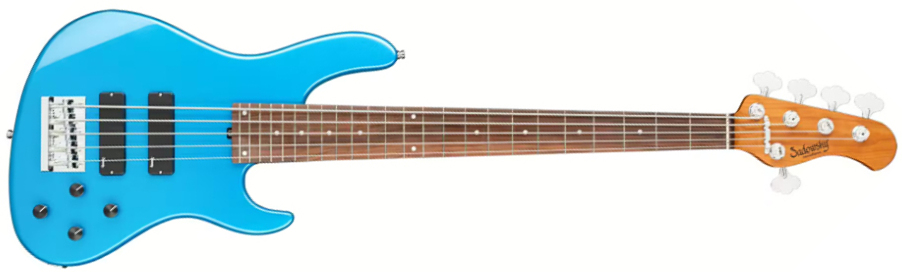 Sadowsky Modern Bass 24-fret 5c Metroexpress Active Mor - Solid Ocean Blue Metallic - Solidbody E-bass - Main picture