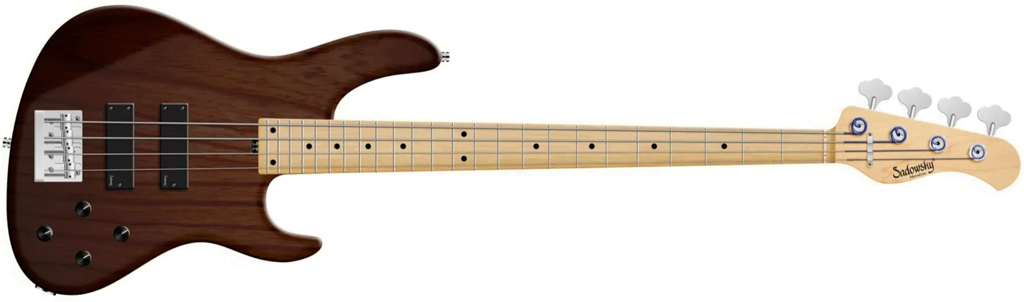 Sadowsky Modern Bass 24 Fret Ash 4c Metroline All Active Mn - Antique Tobacco Transparent Satin - Solidbody E-bass - Main picture