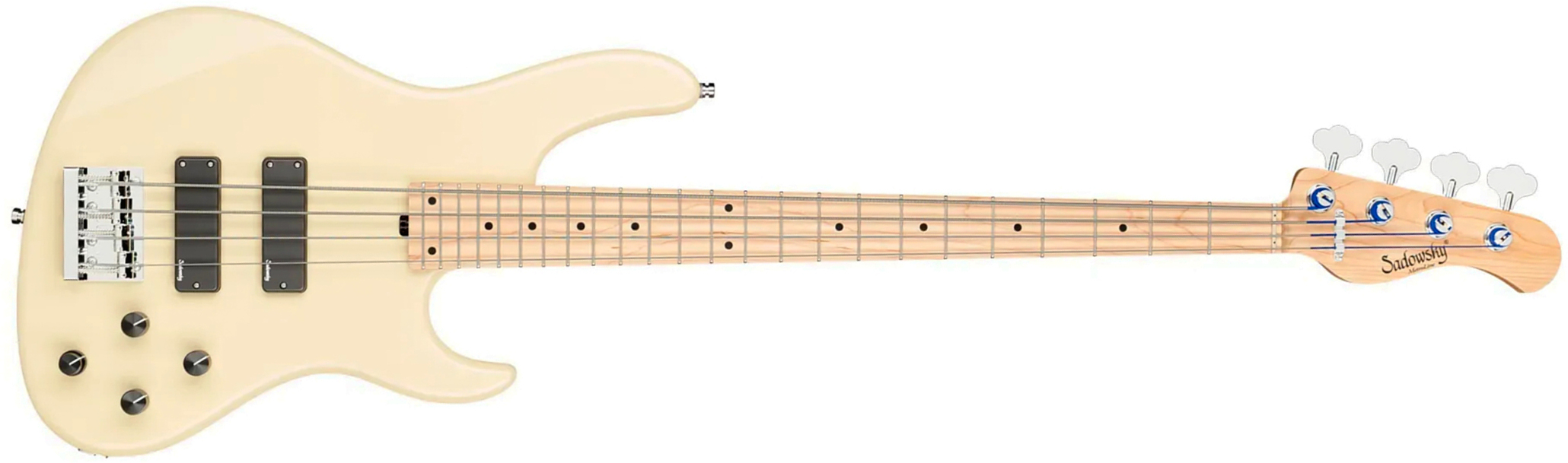 Sadowsky Modern Bass 24 Fret Ash 4c Metroline All Active Mn - Solid Olympic White - Solidbody E-bass - Main picture