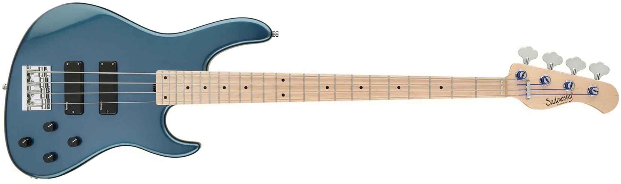 Sadowsky Modern Bass 24 Fret Ash 4c Metroline All Active Mn - Solid Dark Lake Placid Blue Metallic - Solidbody E-bass - Main picture