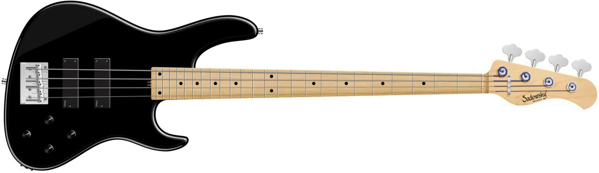 Sadowsky Modern Bass 24 Fret Ash 4c Metroline All Active Mn - Solid Black - Solidbody E-bass - Main picture