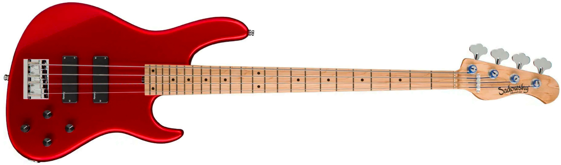 Sadowsky Modern Bass 24 Fret Ash 4c Metroline All Active Mn - Solid Candy Apple Red Metallic - Solidbody E-bass - Main picture