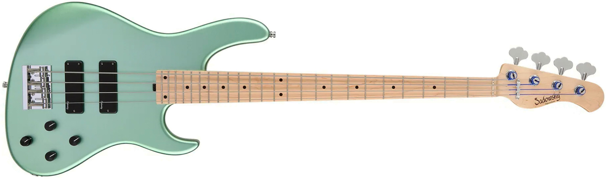 Sadowsky Modern Bass 24 Fret Ash 4c Metroline All Active Mn - Solid Sage Green Metallic Satin - Solidbody E-bass - Main picture
