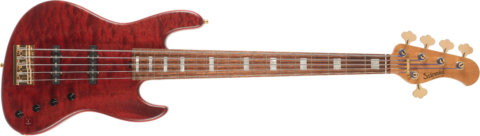 Sadowsky Standard Jj Bass 21 Fret 5c Metroline Ltd All Active Rw - Majestic Red Transparent Satin - Solidbody E-bass - Main picture