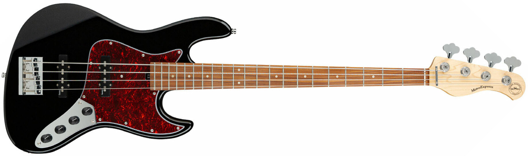 Sadowsky Vintage J/j Bass 21 Fret 4c Metroexpress Mor - Solid Black - Solidbody E-bass - Main picture